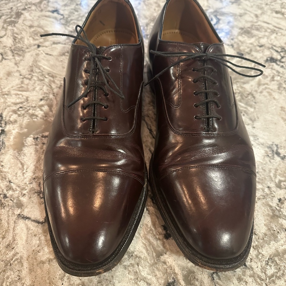 JOHNSTON & MURPHY 22-2985 Optima Brown Oxford Shoes Men's US 13 D Made USA